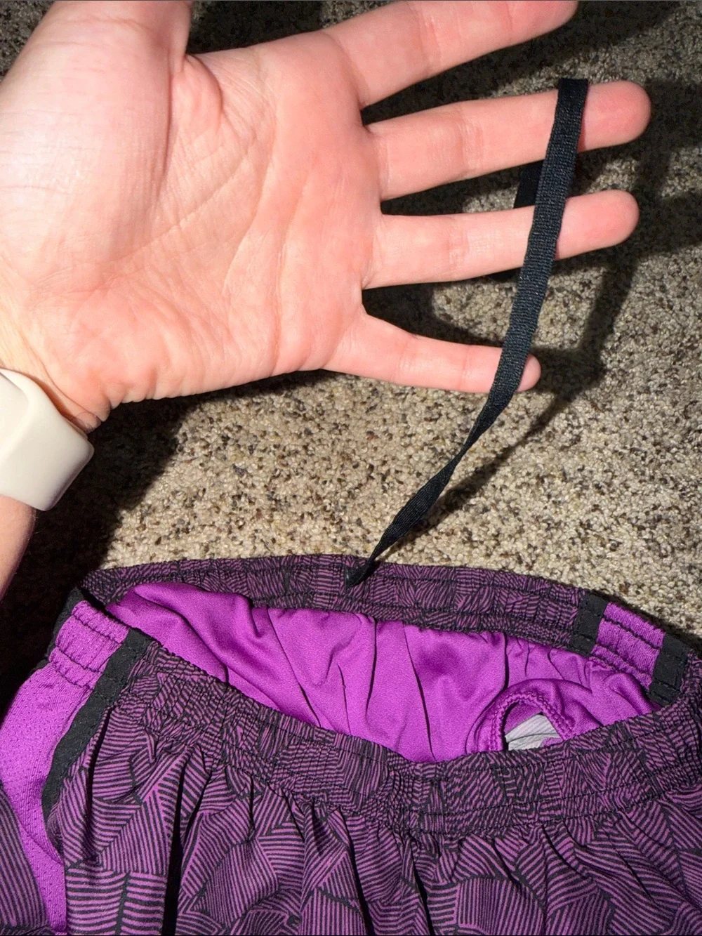 Nike Women's Purple Geometric Running Shorts